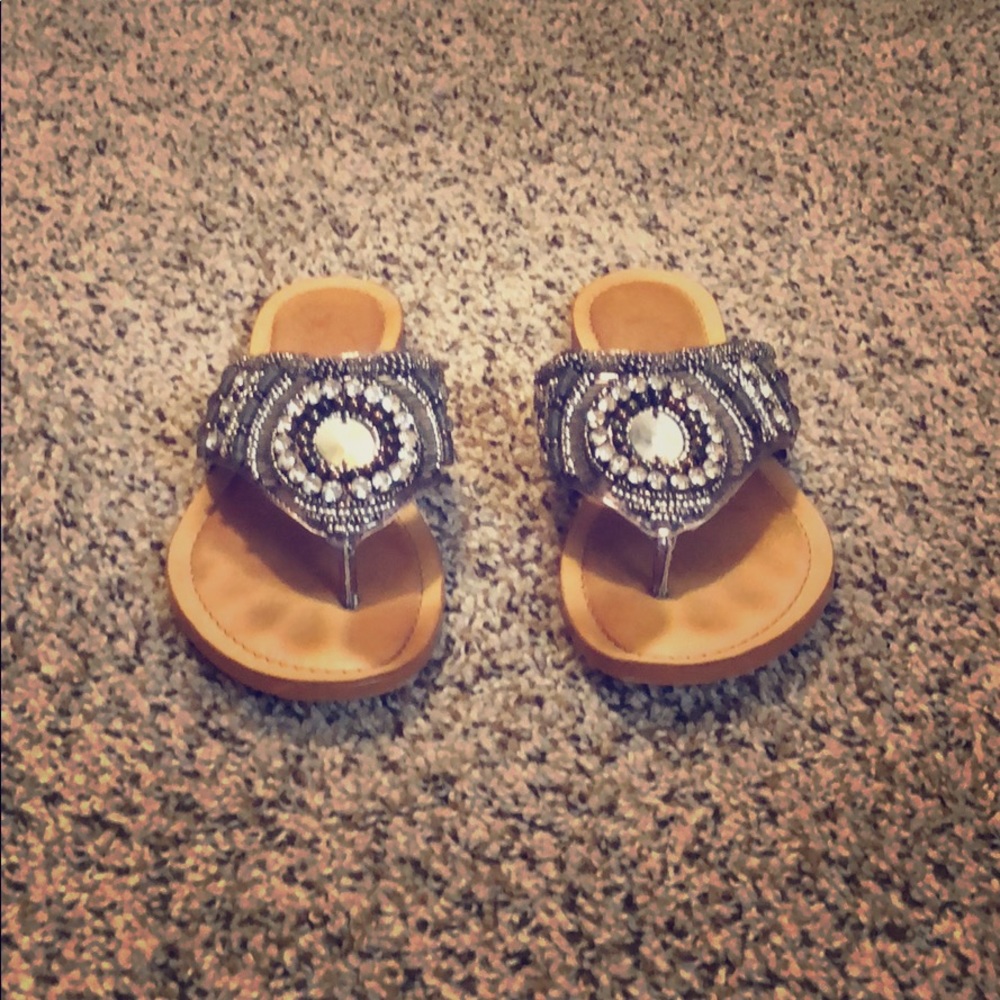 Naughty Monkey brand Diamond and sequin sandals